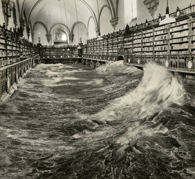 Biblioteca inundada