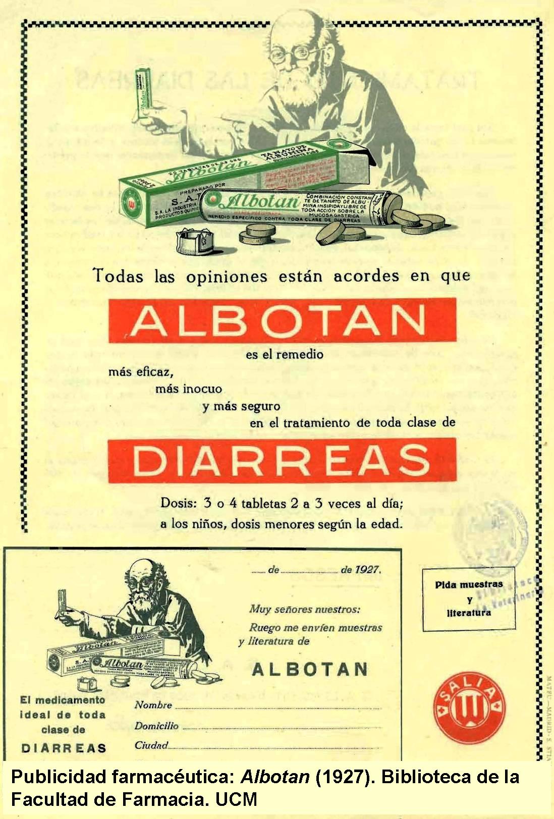 Publicidad farmacéutica. Albotan