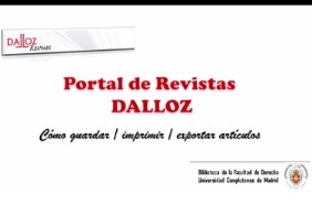 Portal de Revistas Dalloz. Cómo exportar información