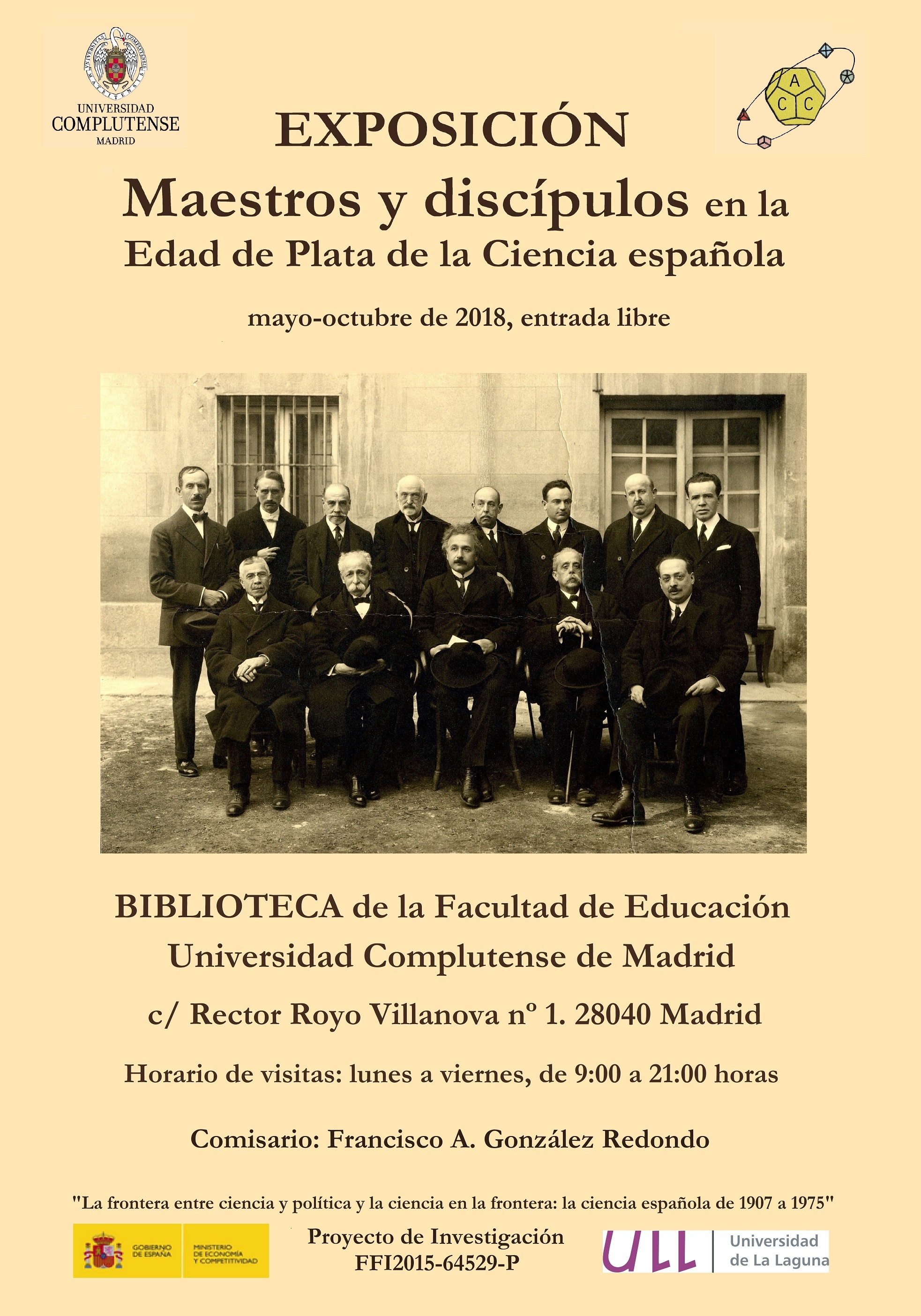Exposición Maestros y Discípulos Edad de  Plata Ciencia Española