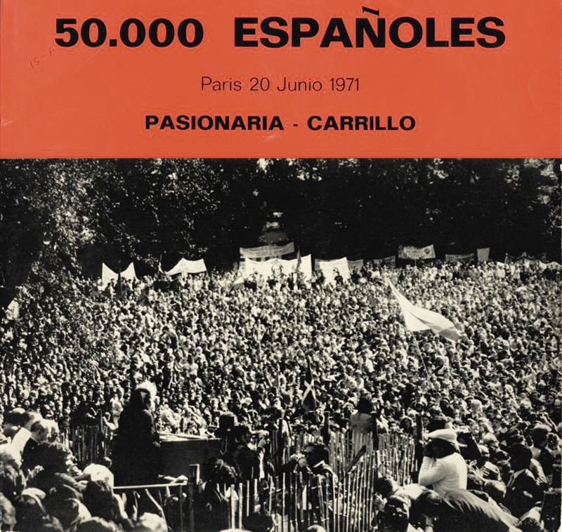 Disco del mitin contra la dictadura franquista en París, 1971.