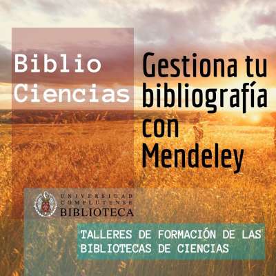 23 y 25 de noviembre - Gestiona tu bibliografía con Mendeley