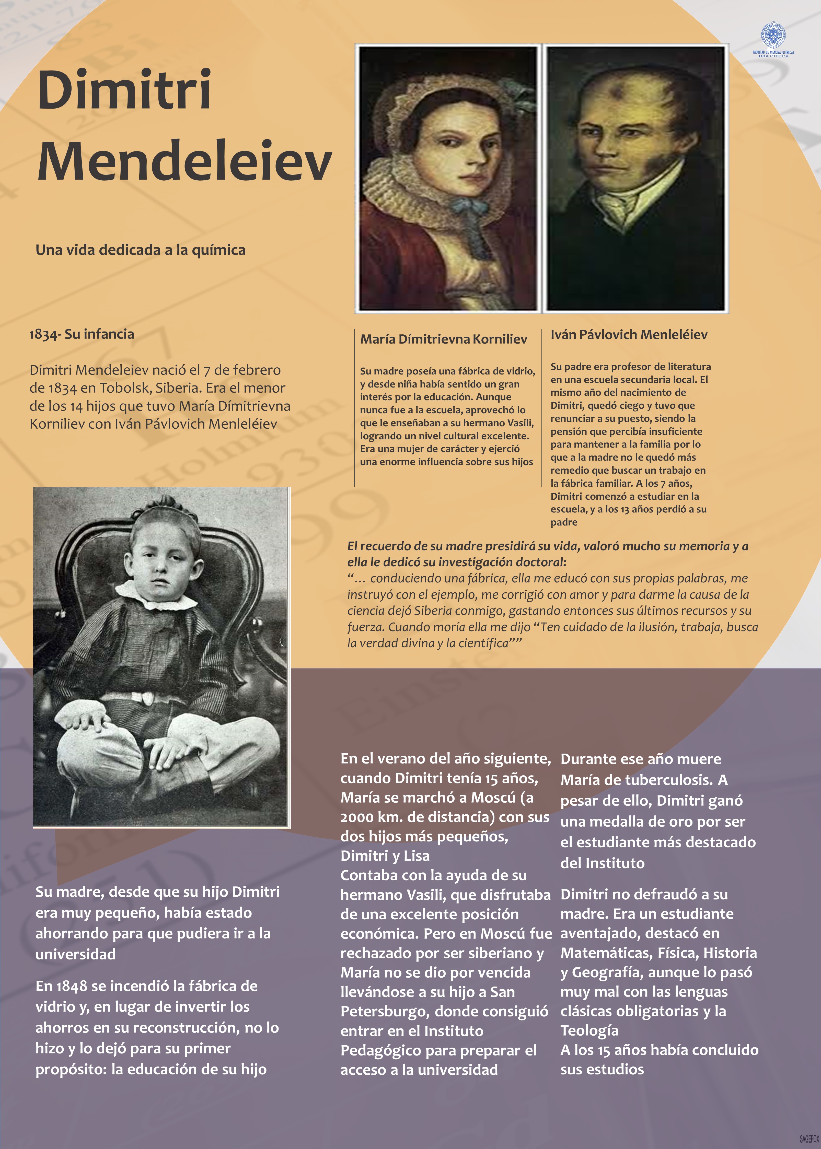 Dimitri Mendeleiev: el genio de la Tabla | Biblioteca de la Facultad de  Ciencias Químicas