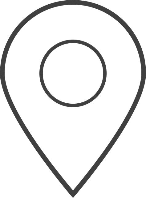La imagen muestra el símbolo de ubicación de un lugar