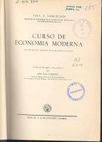 Portada Samuelson, P.A. Curso de economía moderna: una descripción analítica de la realidad económica, Madrid : Aguilar, cop. 1950