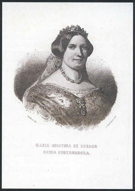 Retrato de la Reina María Cristina de Borbón