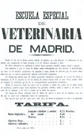 Cartel del Balneario de la Escuela de Veterinaria 1889