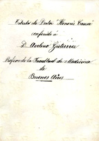 Expediente de  investidura de  Avelino Gutiérrez,  primer “honoris causa” de la  Universidad Central  1920