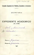 Expediente académico de Salvador Dalí