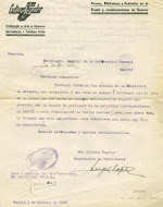 Escrito del responsable de Bibliotecas de Cultura Popular, Ángel López. 1937