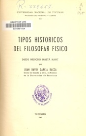 Tipos históricos del filosofar físico