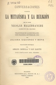 Conversaciones sobre la metafísica y la religión