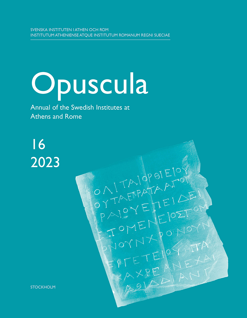 opuscula_ annual of the swedish institutes at athens and rome