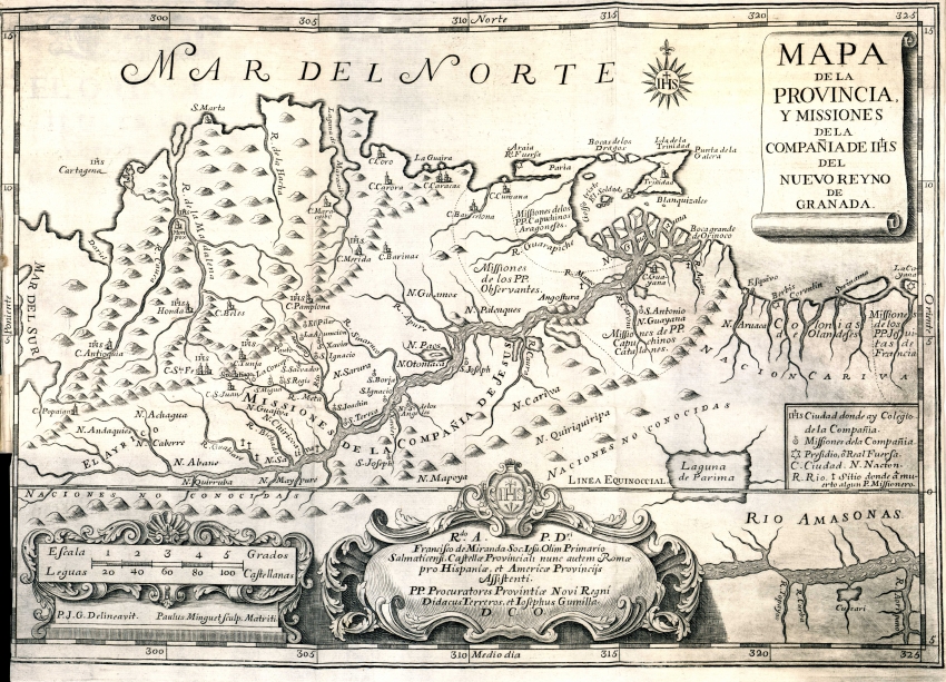 GUMILLA, José (SJ), El Orinoco ilustrado (Madrid, 1741). DER 12100 – Mapa desplegable en preliminares