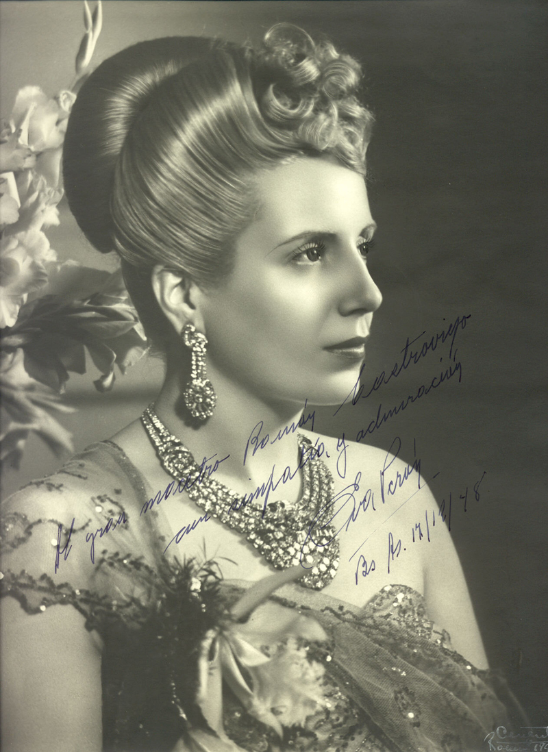 Eva Perón, paciente del Dr. Castroviejo (17/12/1948)
