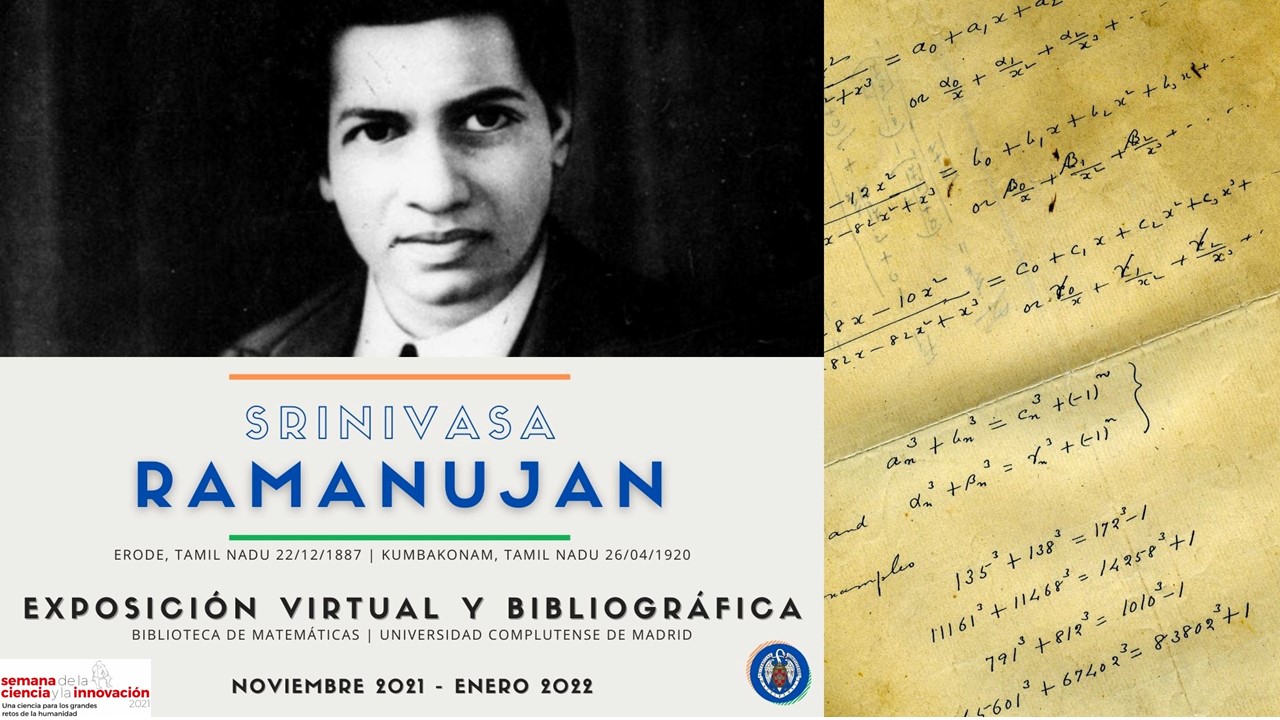Srivinasa Ramanujan: Exposición biblioráfica