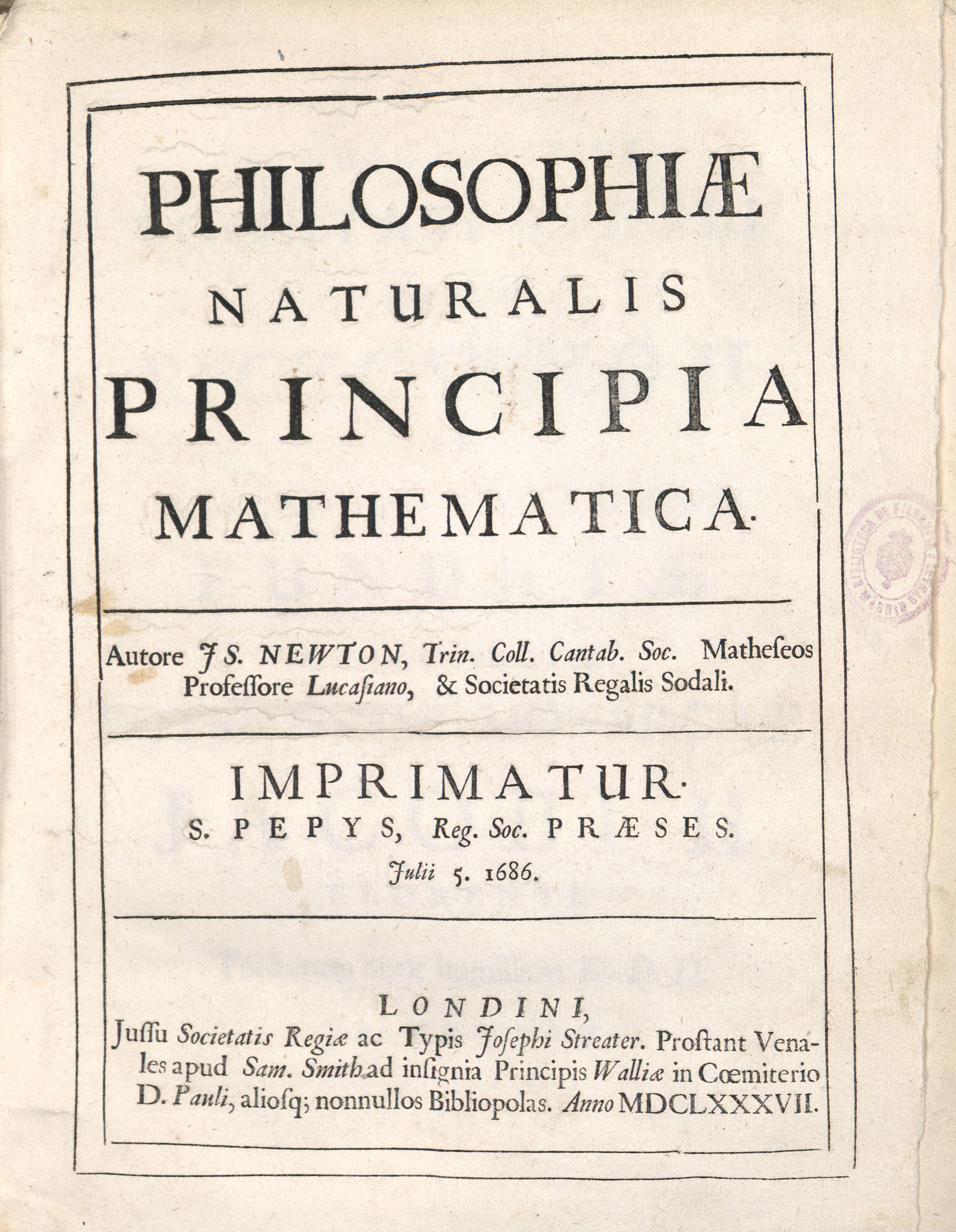 17- Isaac Newton. Philosophiae naturalis principia mathematica, 1687